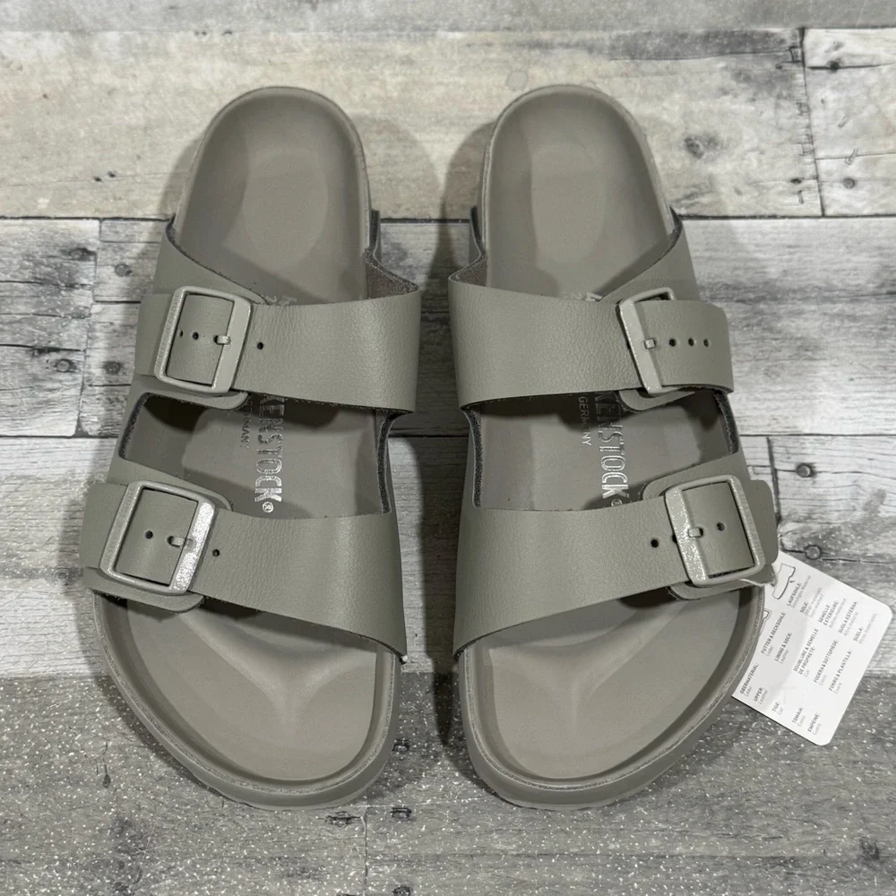 BIRKENSTOCK Arizona Exquisite Slide Sandal - Mineral Gray - Sz - 9-9.5 .US Men’s